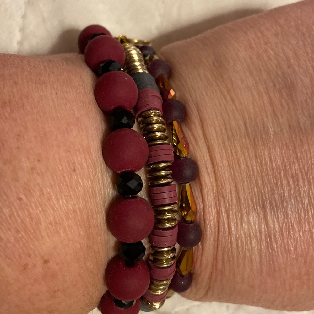 Erimish purple bracelet stack- new